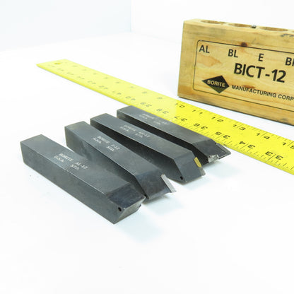 Borite BICT-12 3/4" Shank Indexable Insert Tool Bit BL-12 BR-12 E-12 AL-12 Set/4