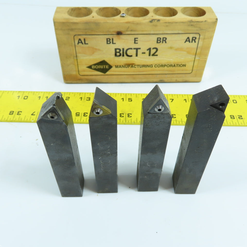 Borite BICT-12 3/4" Shank Indexable Insert Tool Bit BL-12 BR-12 E-12 AL-12 Set/4