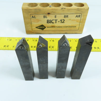Borite BICT-12 3/4" Shank Indexable Insert Tool Bit BL-12 BR-12 E-12 AL-12 Set/4