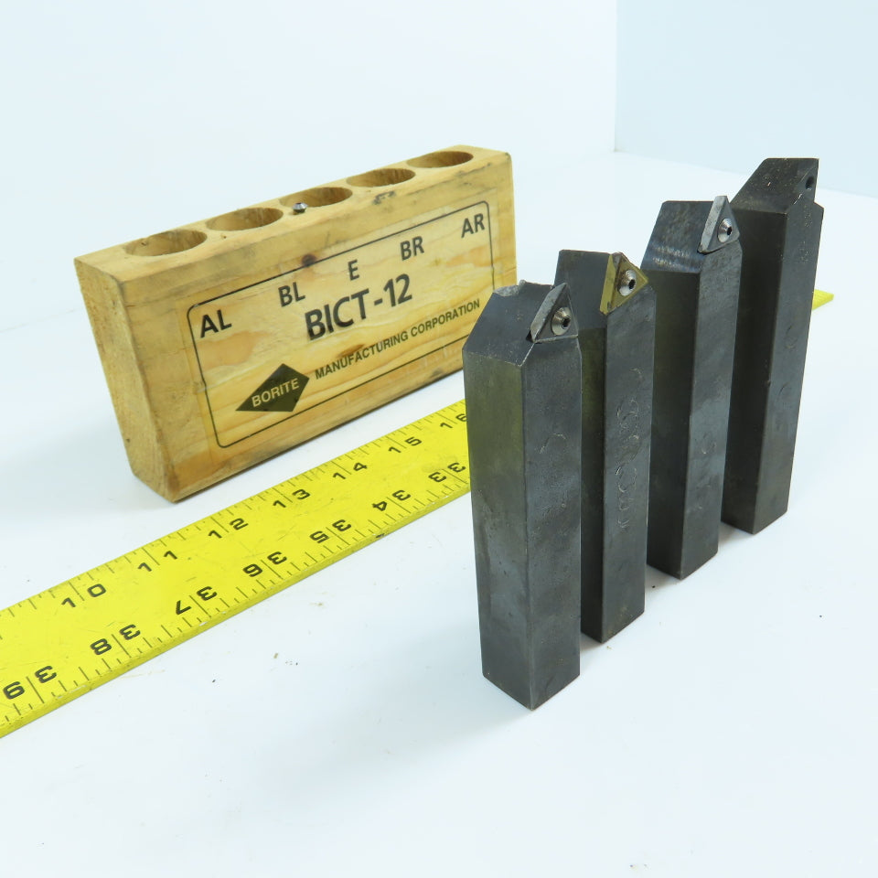 Borite BICT-12 3/4" Shank Indexable Insert Tool Bit BL-12 BR-12 E-12 AL-12 Set/4