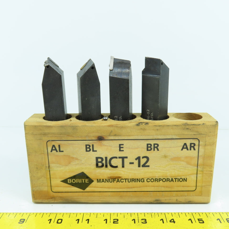 Borite BICT-12 3/4" Shank Indexable Insert Tool Bit BL-12 BR-12 E-12 AL-12 Set/4