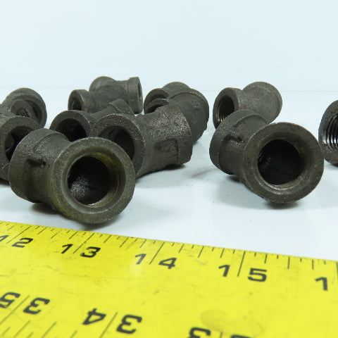 Ward 1/2" NPT 45° Black Pipe Malleable Iron Threaded Pipe Elbow Fitting Lot/13