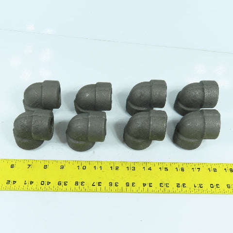 Bonney 3/4" NPT 90° 3M Black Pipe Malleable Iron Threaded Pipe Elbow Lot Of 8