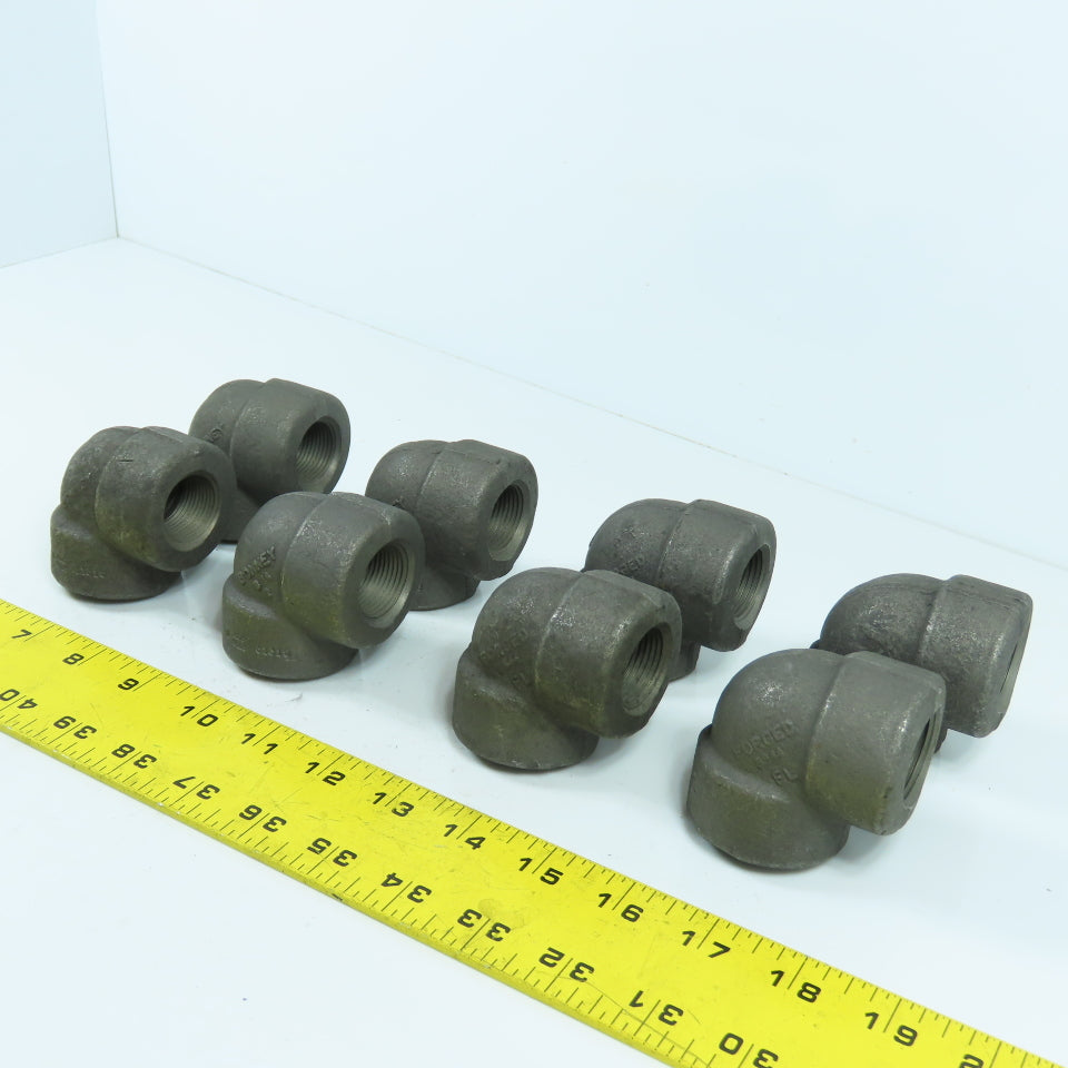 Bonney 3/4" NPT 90° 3M Black Pipe Malleable Iron Threaded Pipe Elbow Lot Of 8