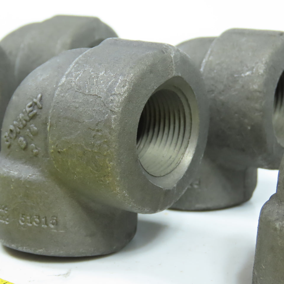Bonney 3/4" NPT 90° 3M Black Pipe Malleable Iron Threaded Pipe Elbow Lot Of 8