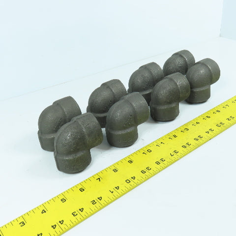 Bonney 3/4" NPT 90° 3M Black Pipe Malleable Iron Threaded Pipe Elbow Lot Of 8