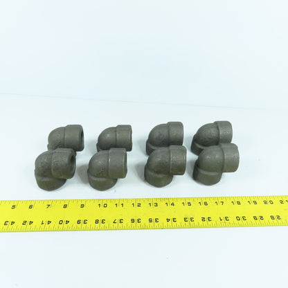 Bonney 3/4" NPT 90° 3M Black Pipe Malleable Iron Threaded Pipe Elbow Lot Of 8