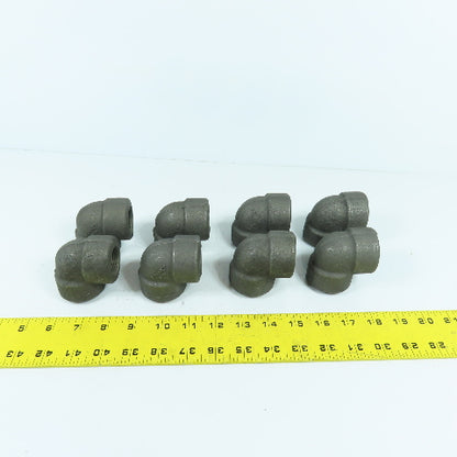 Bonney 3/4" NPT 90° 3M Black Pipe Malleable Iron Threaded Pipe Elbow Lot Of 8