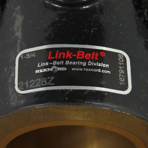 Link-Belt Rexnord 21228Z 1-3/4" 2-Bolt Pillow Block Sleeve Bearing