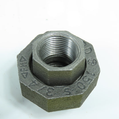Ward 3/4" x 3/4" NPT Black Pipe Malleable Iron Threaded Pipe Union Lot Of 2
