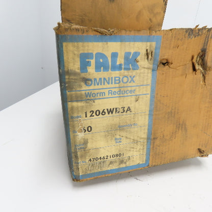Falk 1206WB3A 60:1 Ratio Omnibox Right Angle Worm Gear Reducer .491HP Input