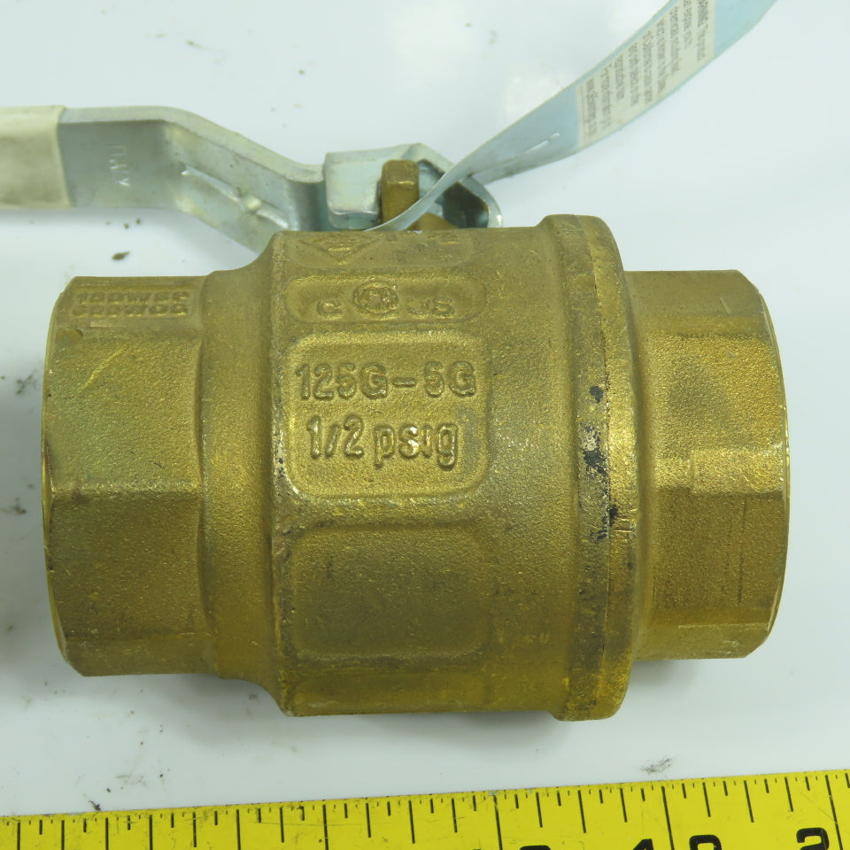 AB 125G-5G CW510L 1-1/2" NPT Threaded Brass Ball Valve 150WSP Lot Of 2