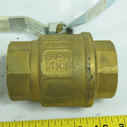 AB 125G-5G CW510L 1-1/2" NPT Threaded Brass Ball Valve 150WSP Lot Of 2