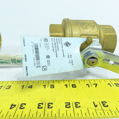 AB 125G-5G CW510L 1-1/2" NPT Threaded Brass Ball Valve 150WSP Lot Of 2