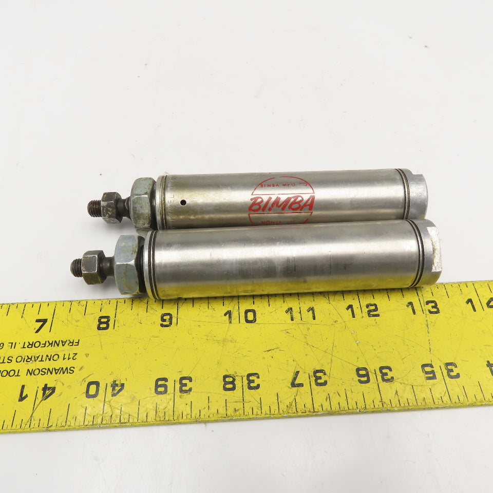 Bimba 092-NR 1-1/16 Bore 2" Stroke Single Acting Non Rotating Air Cylinder Lot/2