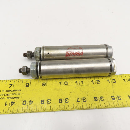 Bimba 092-NR 1-1/16 Bore 2" Stroke Single Acting Non Rotating Air Cylinder Lot/2