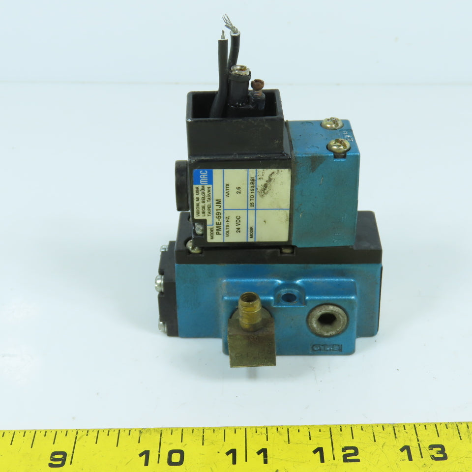 MAC PME-591JM Pneumatic Solenoid Valve 24VDC W/ 912B-PM-591JM