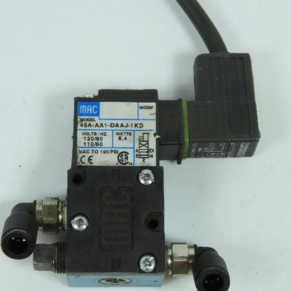 MAC 45A-AA1-DAAJ-1KD Pneumatic Solenoid Valve 120VAC 120PSI