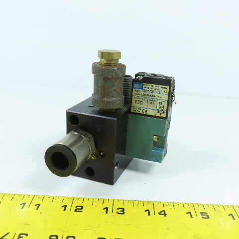 MAC 45A-L00-DAAJ-1KJ Pneumatic Solenoid Valve 120VAC W/ 4-Port Block