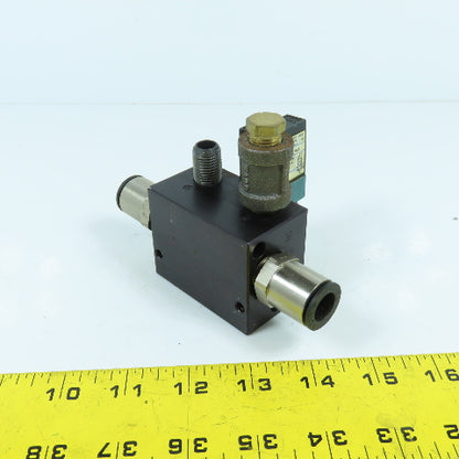 MAC 45A-L00-DAAJ-1KJ Pneumatic Solenoid Valve 120VAC W/ 4-Port Block