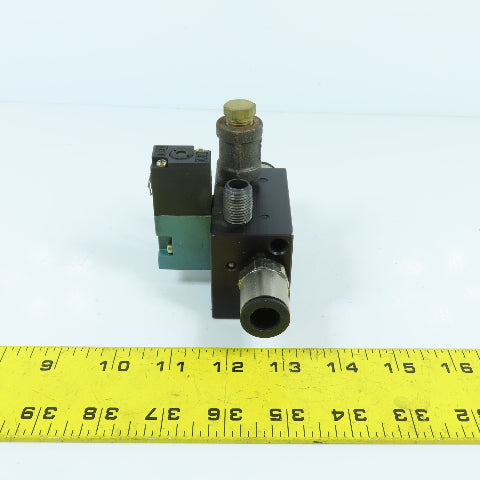 MAC 45A-L00-DAAJ-1KJ Pneumatic Solenoid Valve 120VAC W/ 4-Port Block