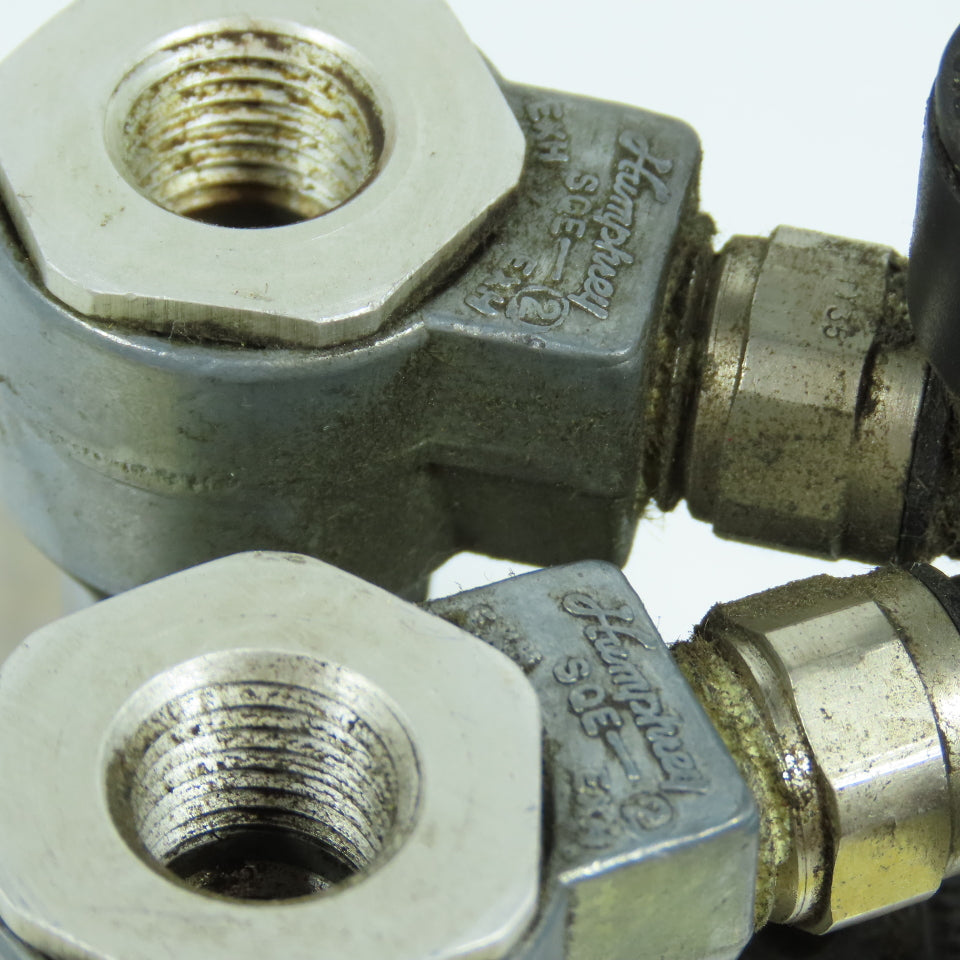 MAC 45A-L00-DAAJ-1KJ Solenoid Valve 120VAC W/ 4-Port Block & Humphrey SQE-2