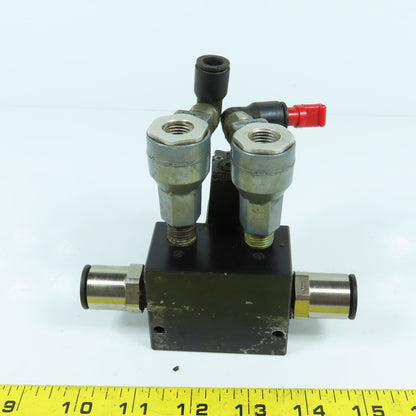 MAC 45A-L00-DAAJ-1KJ Solenoid Valve 120VAC W/ 4-Port Block & Humphrey SQE-2