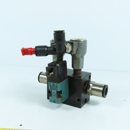 MAC 45A-L00-DAAJ-1KJ Solenoid Valve 120VAC W/ 4-Port Block & Humphrey SQE-2