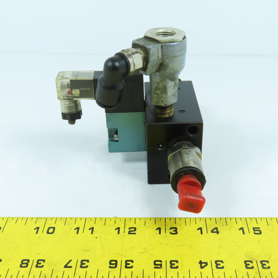 MAC 45A-L00-DAAJ-1KD Solenoid Valve 120VAC W/ 4-Port Block & Humphrey SQE-2