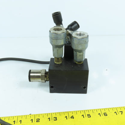 MAC 45A-L00-DAAJ-1KJ Solenoid Valve 120VAC W/ 4-Port Block & Humphrey SQE-2