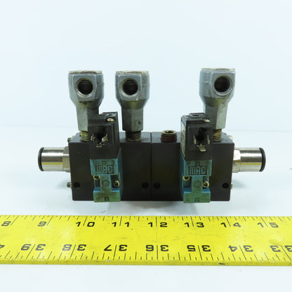MAC 45A-L00-DAAJ-1KJ Solenoid Valve 120VAC W/6-Port Block & Humphrey SQE-(3)