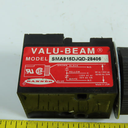 Banner SMA915DJQD-28406 Valu-Beam Photoelectric Sensor W/ Diffuse Mode