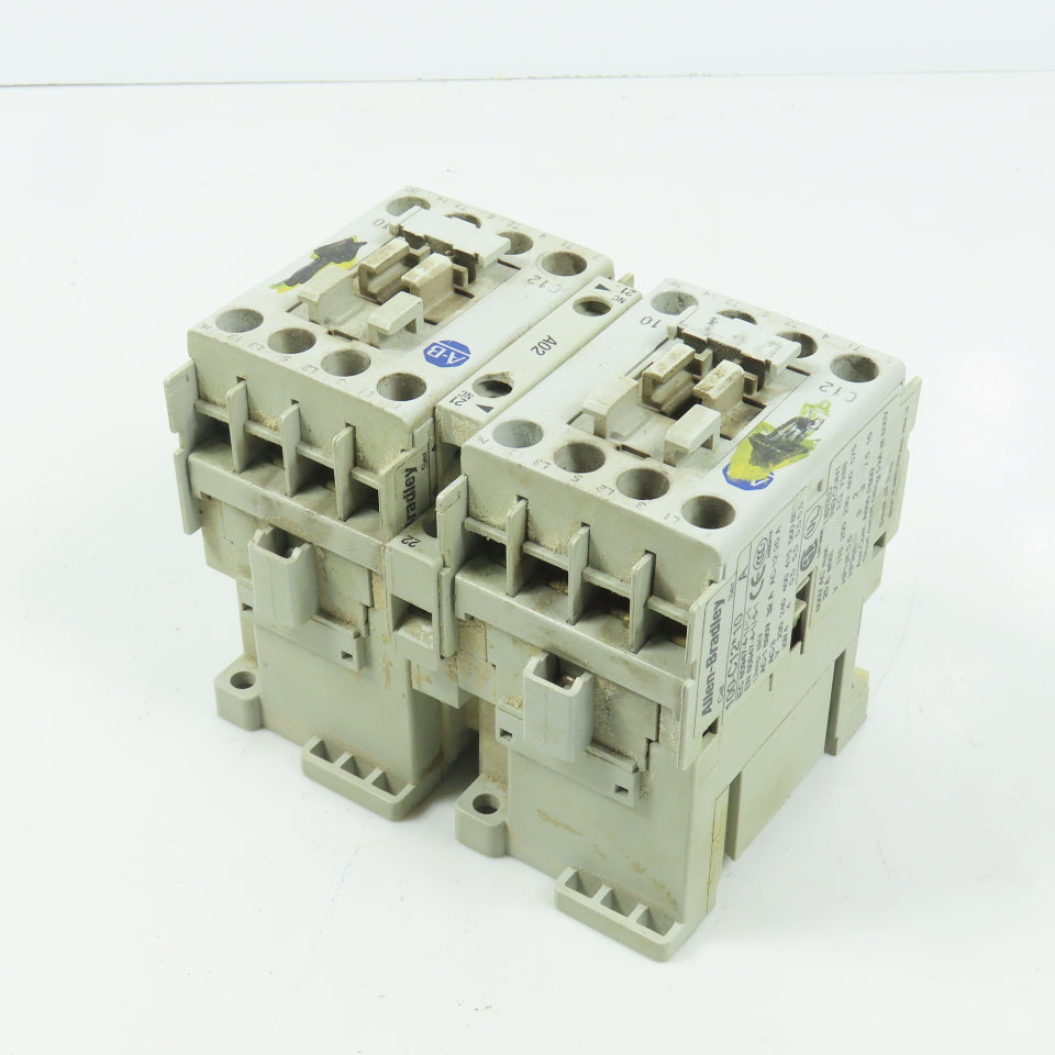 Allen Bradley 100-C12*10 Ser A 12A 600V Reversing Contactor 120V Coil 7.5HP