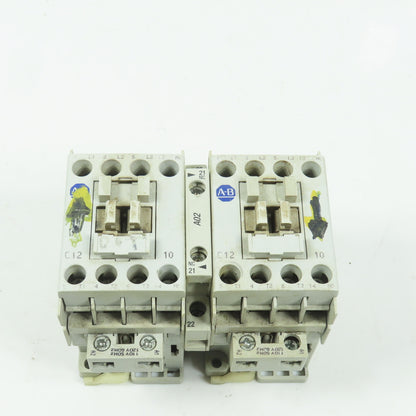 Allen Bradley 100-C12*10 Ser A 12A 600V Reversing Contactor 120V Coil 7.5HP