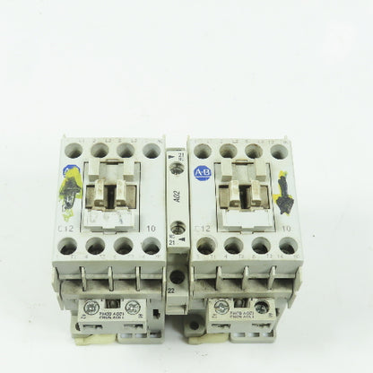 Allen Bradley 100-C12*10 Ser A 12A 600V Reversing Contactor 120V Coil 7.5HP