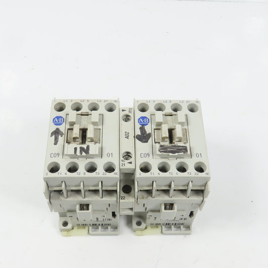 Allen Bradley 100-C09*01 Ser A 9A 600V Reversing Contactor 120V Coil 5HP