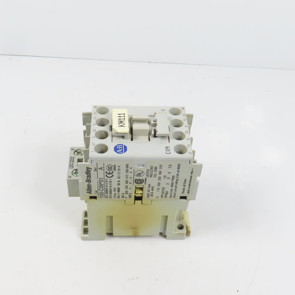Allen Bradley 100-C09*01 9A 3-Pole 600V Power Contactor 120V Coil 5HP