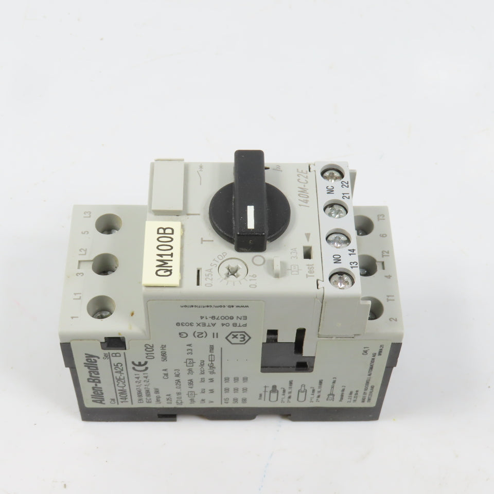 Allen Bradley 140M-C2E-A25 Ser B Motor Protection Circuit-Breaker 0.16-0.25A