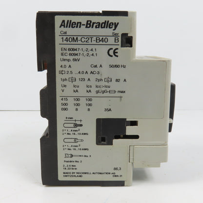Allen Bradley 140M-C2T-B40 Ser B Motor Protection Circuit-Breaker 0.16-0.25A