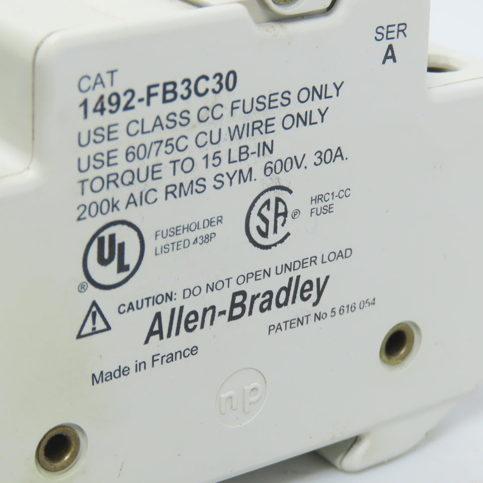 Allen Bradley 1492-FB2C30 1, 2, & 3 Pole 30A 600V Fuse Holders Mixed Lot Of 12