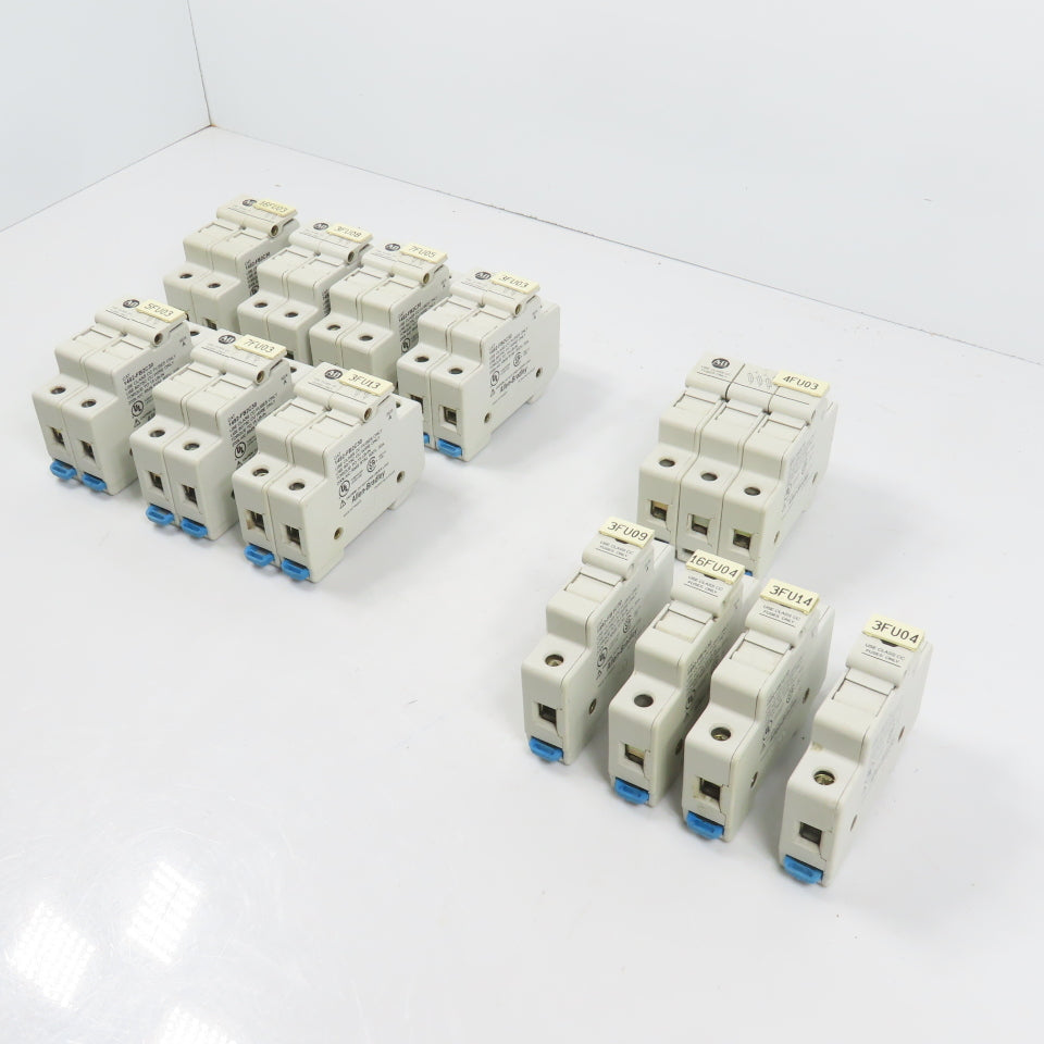 Allen Bradley 1492-FB2C30 1, 2, & 3 Pole 30A 600V Fuse Holders Mixed Lot Of 12