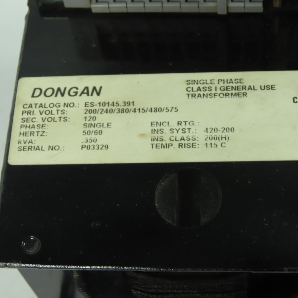 Dongan ES-10145.391 0.350KVA Single Phase 1Ph Transformer 200-575V Pri 120V Sec