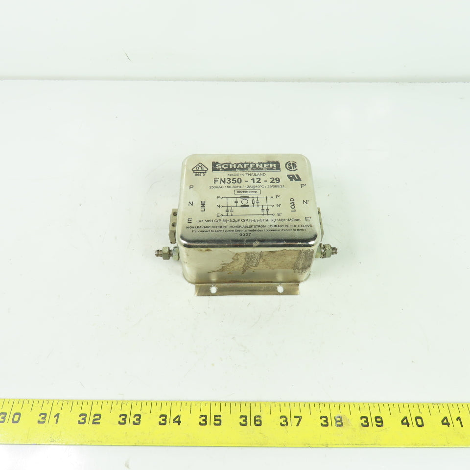 Schaffner FN350-12-29 Power Line Filter 3x520VAC 50/60Hz 12A@40°C