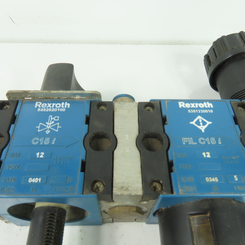 Rexroth 5351420200 REG-C15 Filter Regulator 12Bar Max W/ 5351220010 5352620100