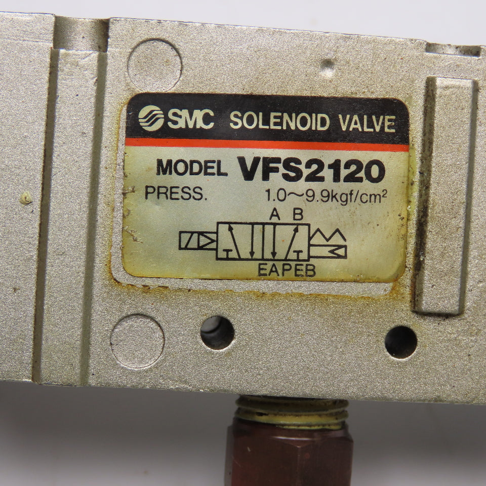 SMC VFS2120 5/2 Position Pneumatic Single Solenoid Valve 21-26VDC Coil 1/4NPT
