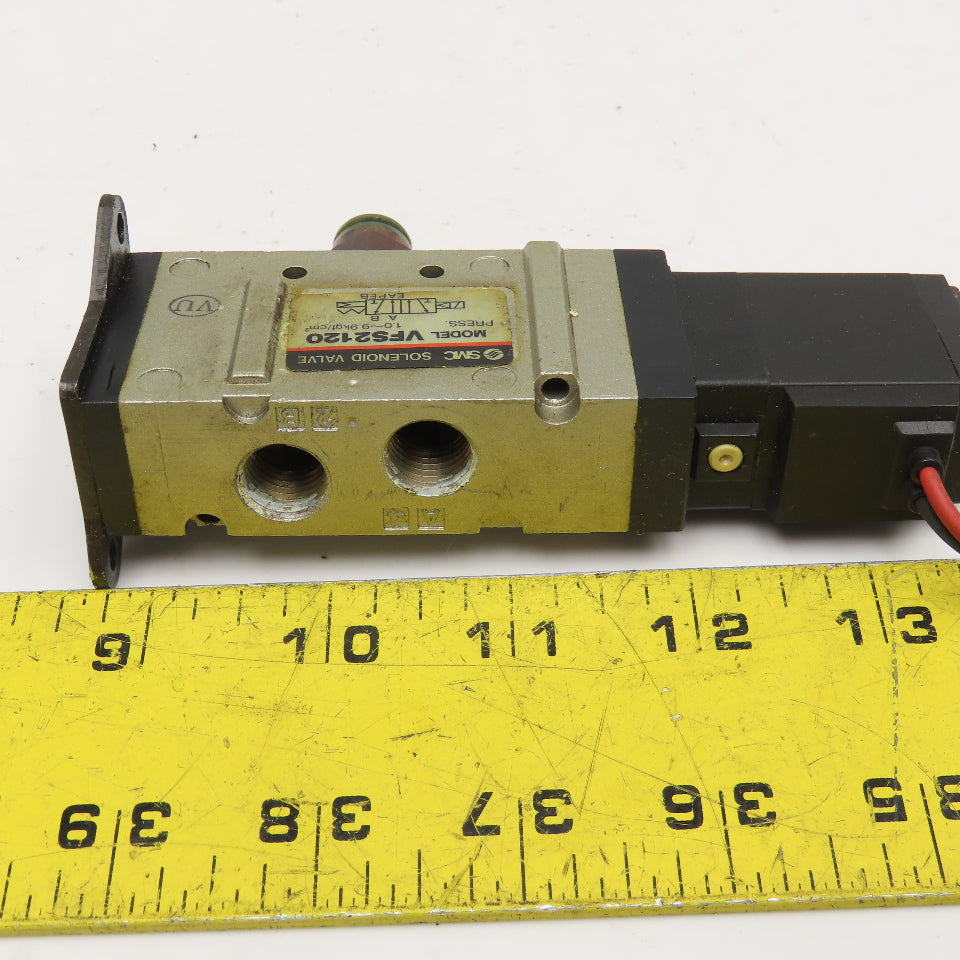 SMC VFS2120 5/2 Position Pneumatic Single Solenoid Valve 21-26VDC Coil 1/4NPT