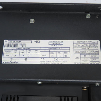 Allen Bradley 150-B97NBD Ser A 75HP Soft Start Motor Controller 480V 97A