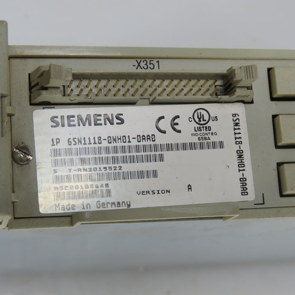 Siemens 1P 6SN1118-0NH01-0AA0 Simodrive 611 2-Axis Control Module Unit
