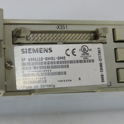 Siemens 1P 6SN1118-0NH01-0AA0 Simodrive 611 2-Axis Control Module Unit