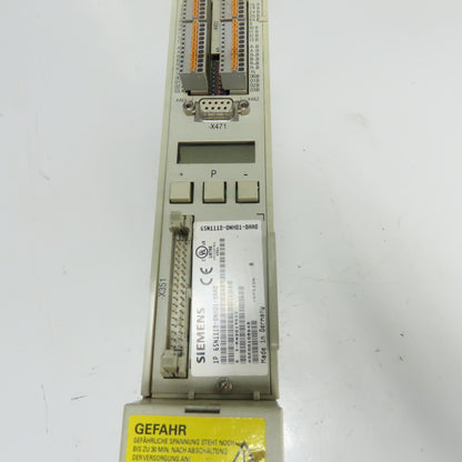Siemens 1P 6SN1118-0NH01-0AA0 Simodrive 611 2-Axis Control Module Unit